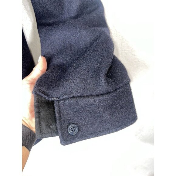 VTG Codet Canada Navy Blue Heavy Wool Button Shirt Jacket Camp Mackinaw XL H - Picture 2 of 8